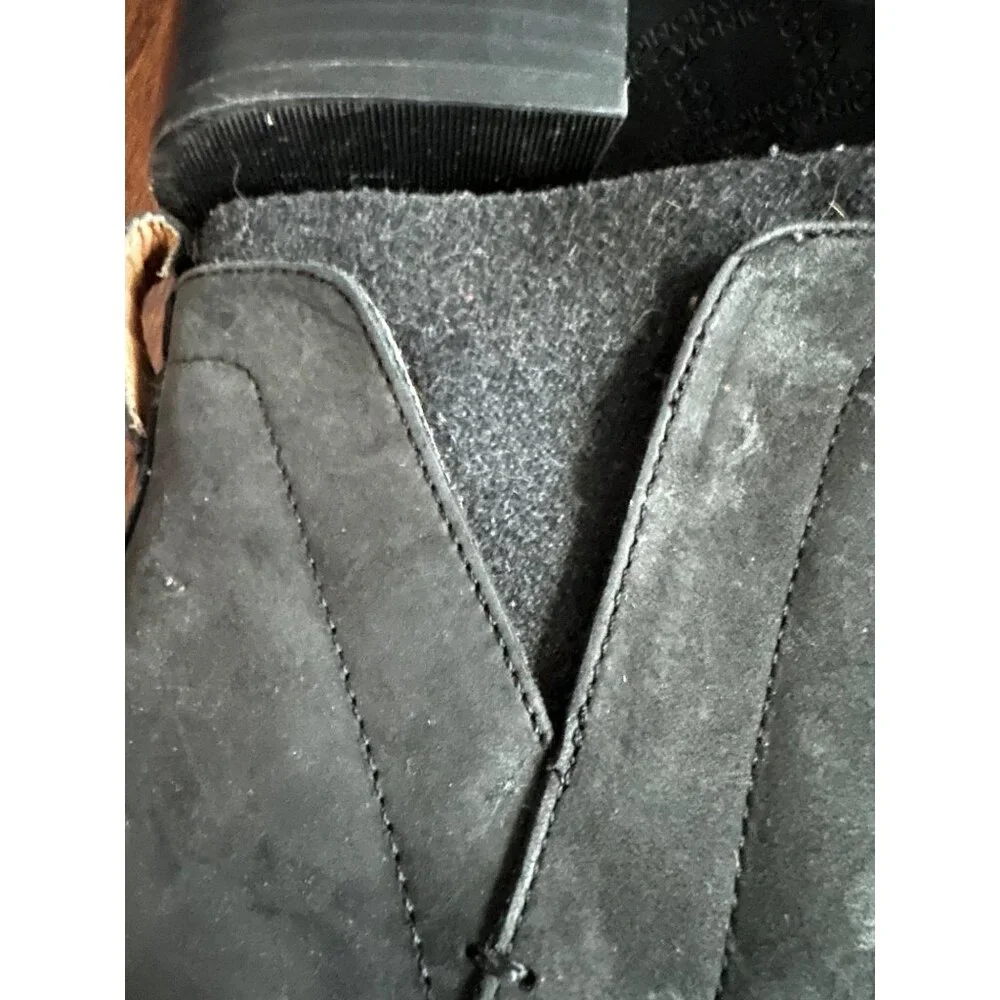 Vionic Ankle Boots Weather Resistant Black Suede Block Heel 8.5‎ Gorpcore